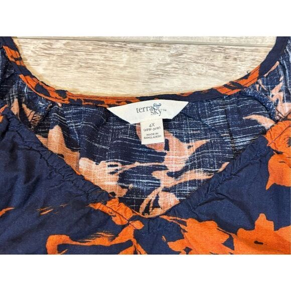 Terra & Sky plus size ladies blouse size 4X - Picture 6 of 10